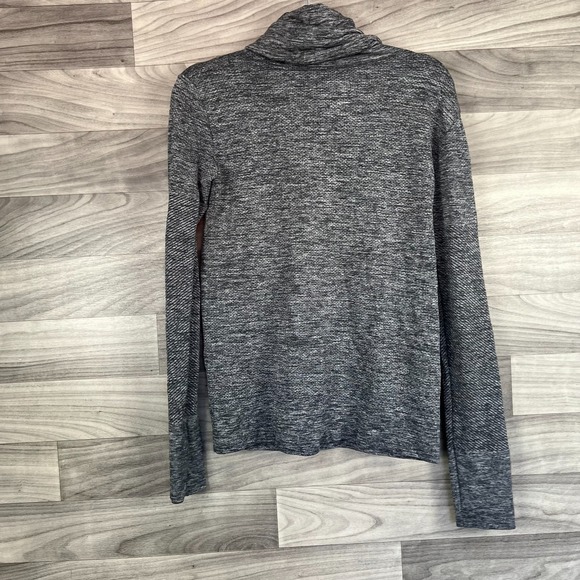 Nike Top Women's Medium Gray Heather Cowl Neck Long Sleeve Drawstrings‎ Pullover - Picture 10 of 11